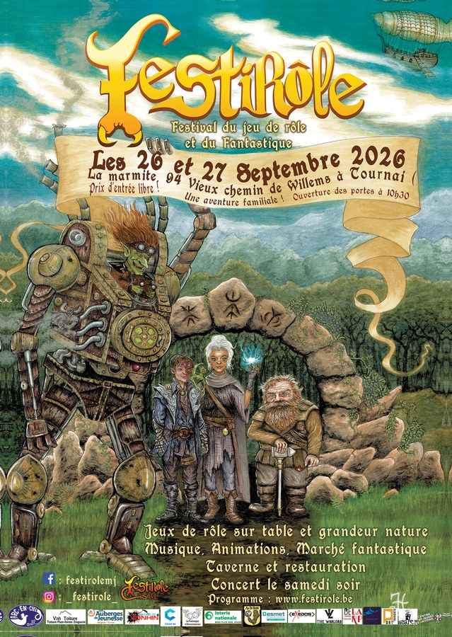 Affiche de FestiRôle 2026 – Festival du jeu de rôle et du fantastique
