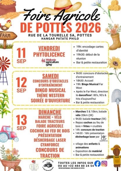 Affiche complète de Foire agricole de Pottes