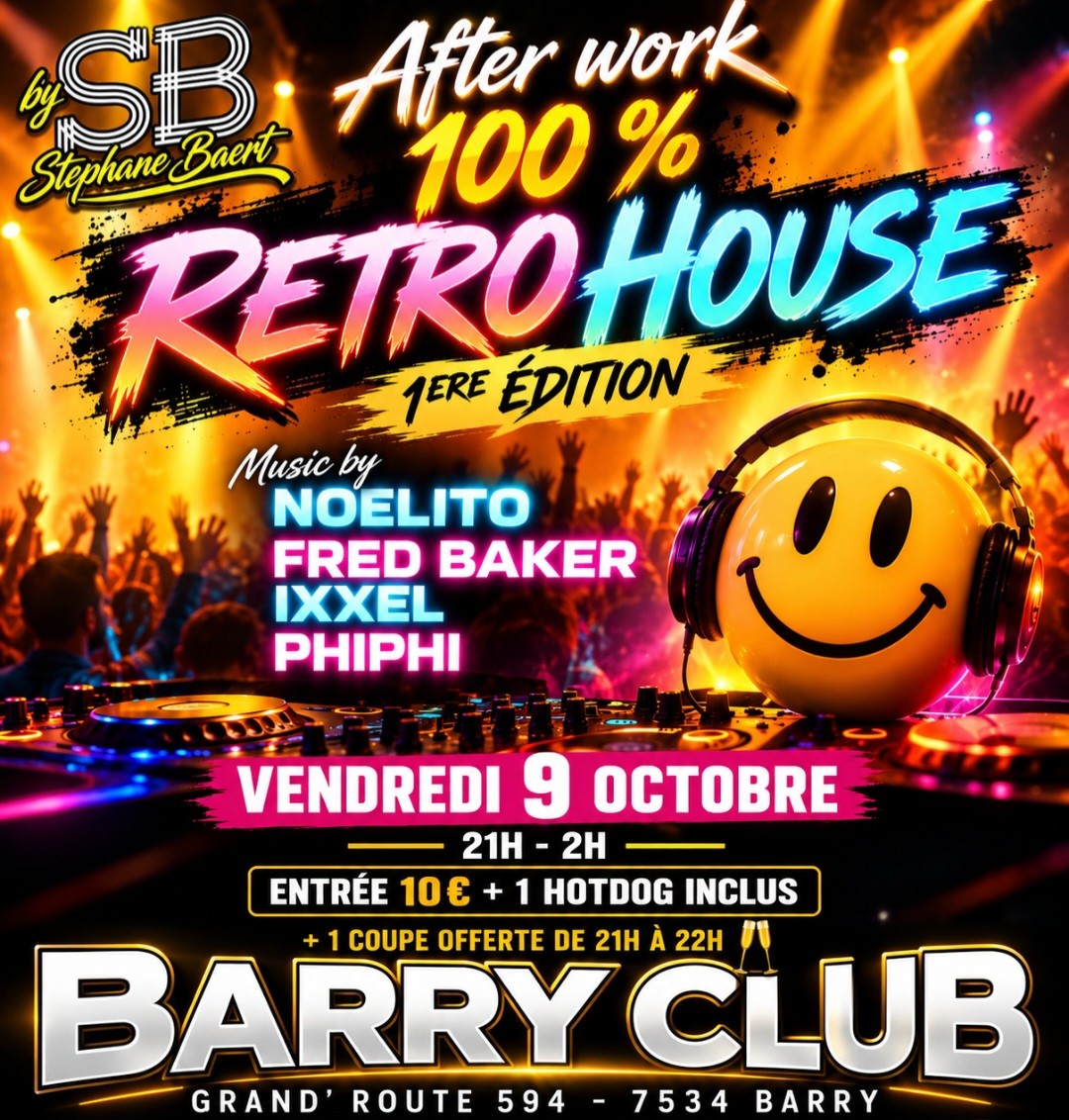 Affiche complète de Retro house afterwork