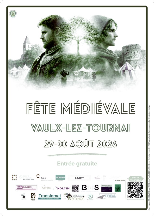 Affiche de Fête médiévale de Vaulx-lez-Tournai 2026